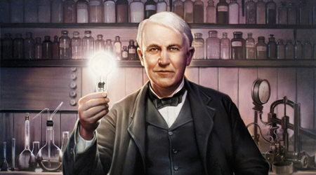 Vào cuối những năm 1870, Thomas Edison đã phát minh ra bóng đèn sợi đốt.