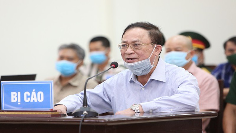 Bị cáo Nguyễn Văn Hiến tại tòa. Ảnh: Bộ Quốc phòng cung cấp.