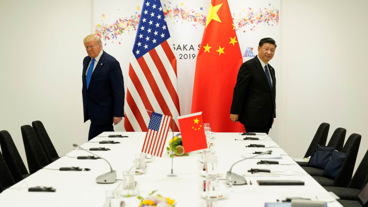 Tổng thống Mỹ Donald Trump tham dự cuộc gặp song phương với Chủ tịch Trung Quốc Tập Cận Bình trong hội nghị thượng đỉnh các nhà lãnh đạo G-20 ở Osaka, Nhật Bản, ngày 29/6/2019. Ảnh: Reuters