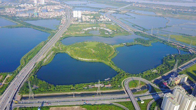 Công viên Yên Sở có tổng diện tích 323 ha, là công viên cây xanh lớn nhất Hà Nội và công viên đô thị lớn nhất Việt Nam. Ảnh: Dân Trí