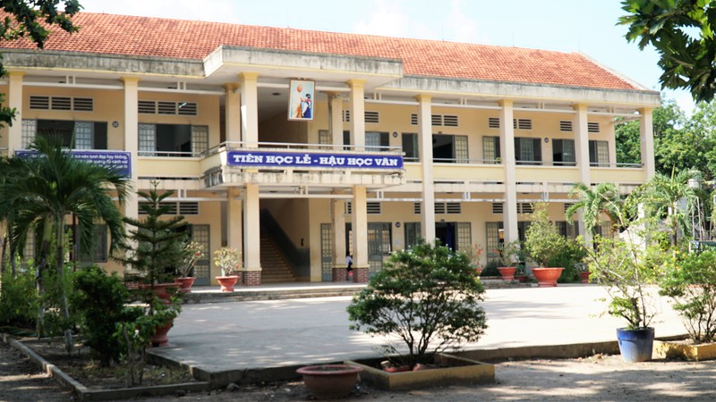 Trường THCS Phước Minh, xã Phước Minh nơi xảy ra vụ dâm ô học sinh. Ảnh: VOV