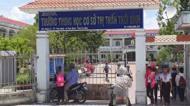   Trường THCS thị trấn Thới Bình, huyện Thới Bình, tỉnh Cà Mau. Ảnh: Người Đưa Tin  