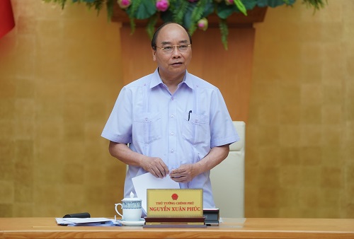Thủ tướng Nguyễn Xuân Phúc chủ trì cuộc họp. Ảnh: VGP