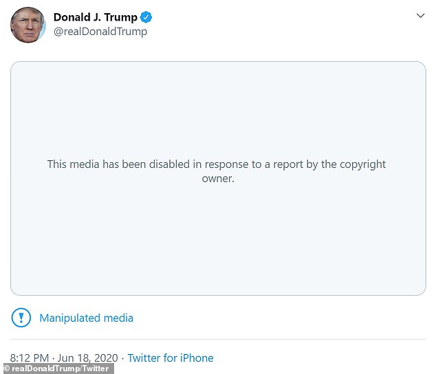 Twitter đã xóa tấm ảnh vi phạm bản quyền của TT Trump.