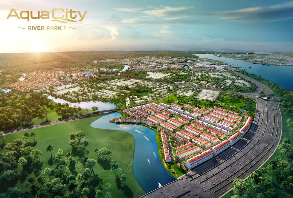   Phân khu River Park 1 tọa lạc tại cửa ngõ khu đô thị sinh thái thông minh Aqua City, quy mô 1.000 ha tại phía đông TP.HCM.  