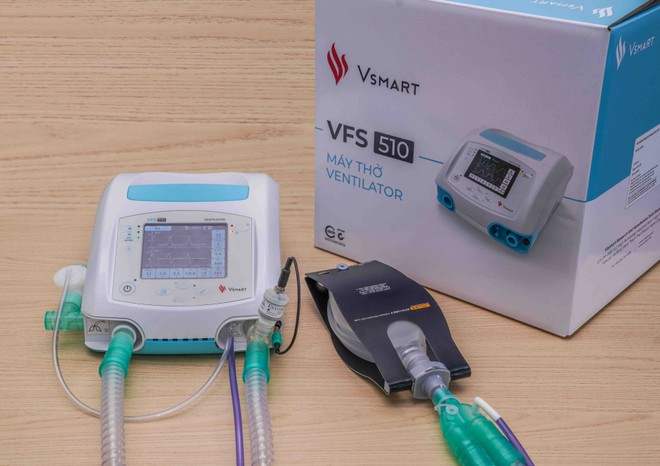 Máy thở Vsmart VFS-510 đã được Bộ Y tế phê duyệt, đáp ứng các tiêu chuẩn quốc tế. Ảnh: Vingroup