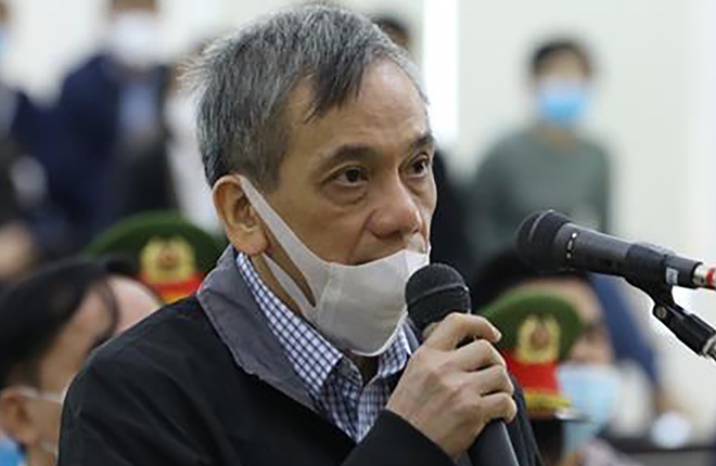 Bị cáo Trần Lục Lang, cựu Phó Tổng Giám đốc BIDV. Ảnh: CAND
