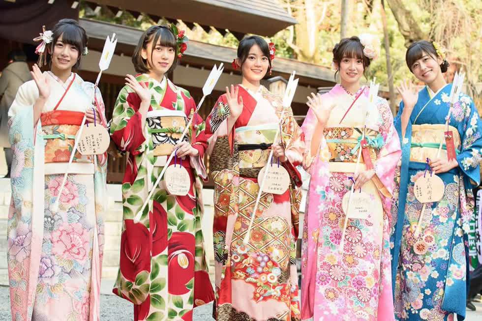 Các thiếu nữ Nhật Bản trong ngày Tết Con gái được tổ chức vào ngày 3/3 hàng năm. Ảnh: Japan Times.