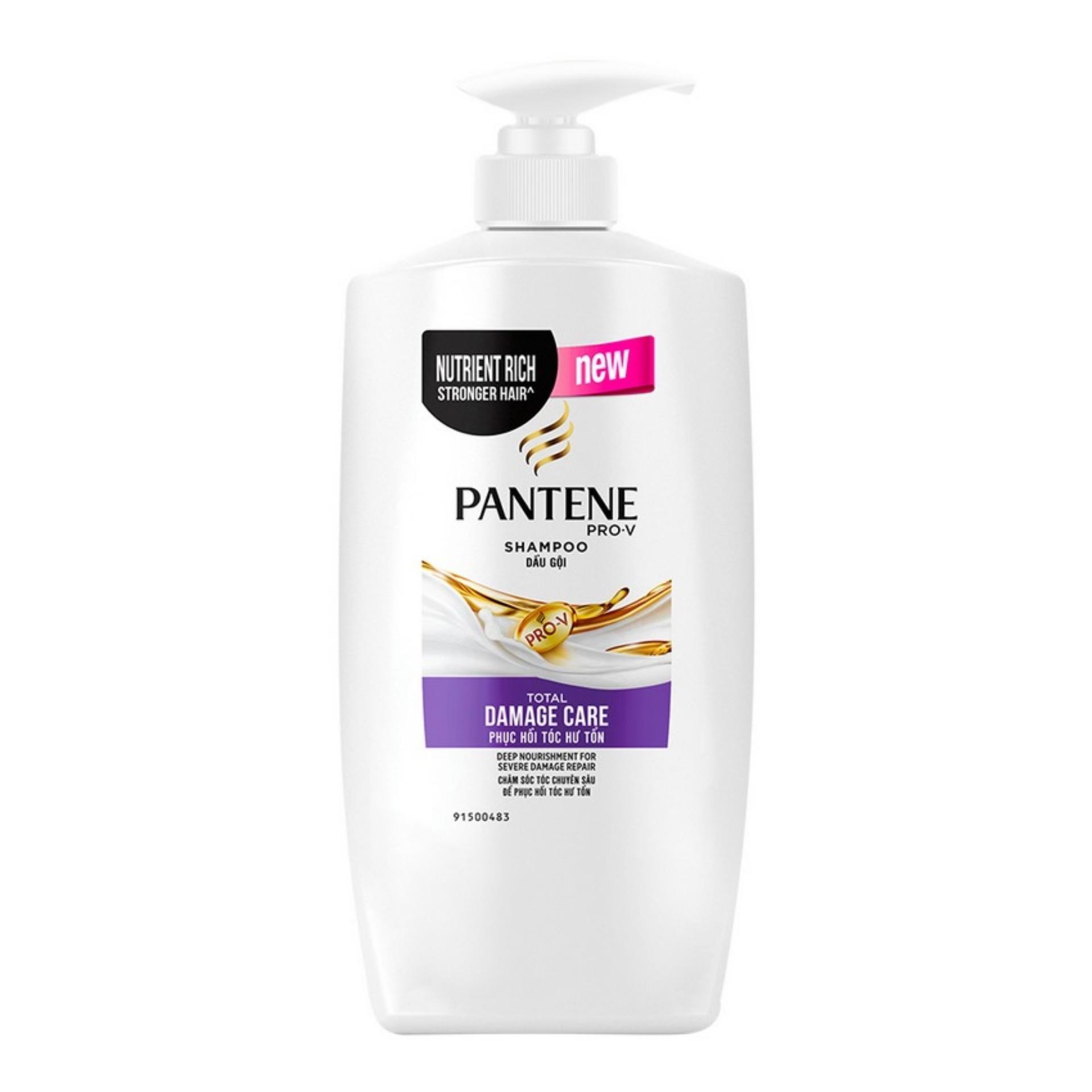 Công thức Pro-V nổi tiếng của Pantene giúp cung cấp những dưỡng chất nuôi dưỡng tóc. Dầu gội có khả năng loại bỏ 10 dấu hiệu hư tổn ở tóc, mang đến mái tóc óng mượt và chắc khỏe. 