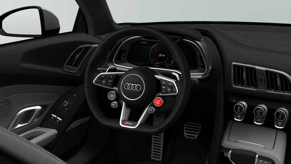 Nội thất buồng lái Audi R8 V10 phiên bản 2021.