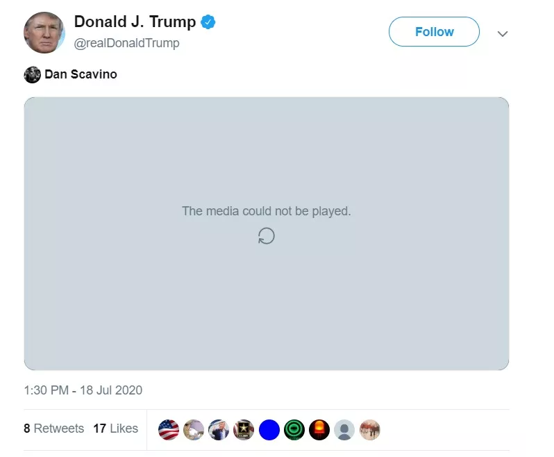 Twitter lại vô hiệu hoá video được ông Trump chia sẻ