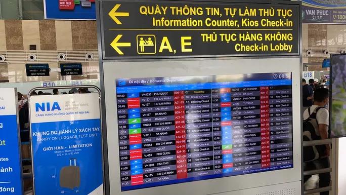 Cảng hàng không quốc tế Nội Bài, sử dụng màn hình FIDs để thông tin cho hành khách là xu hướng đang được nhiều sân bay quốc tế áp dụng. Ảnh minh họa.