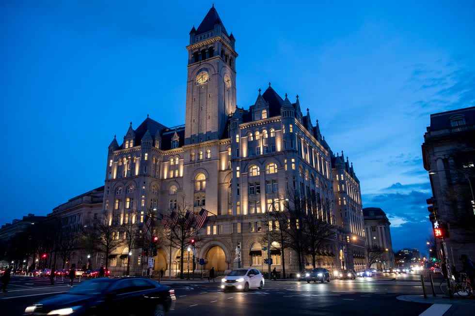Khách sạn Trump được cho là nơi độc quyền được đón chức sắc nước ngoài đến ở Washington. Ảnh: USA Today