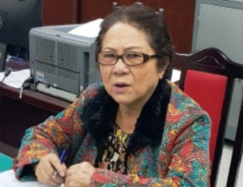 Bà Dương Thị Bạch Diệp bị bắt giam tháng 1/2019 trong vụ án hoán đổi đất vàng 185 Hai Bà Trưng. Ảnh: CACC