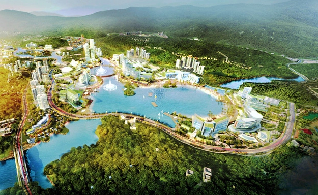 Phối cảnh Khu phức hợp nghỉ dưỡng, giải trí cao cấp có casino tại khu kinh tế Vân Đồn.