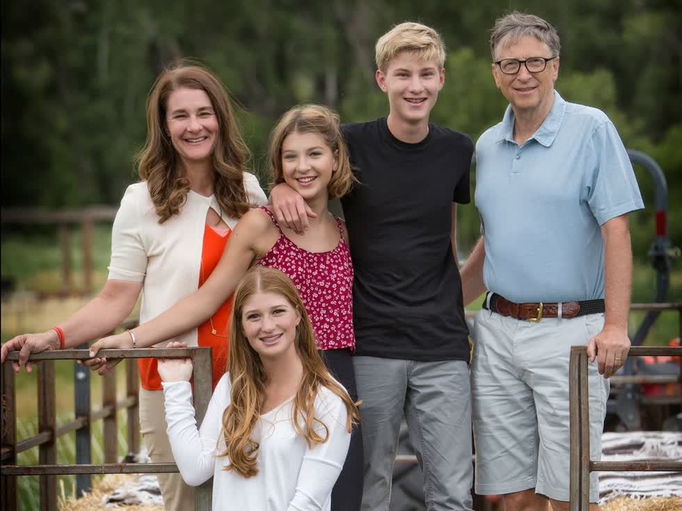 Gia đình của Bill Gates. Ảnh: Facebook/Bill Gates