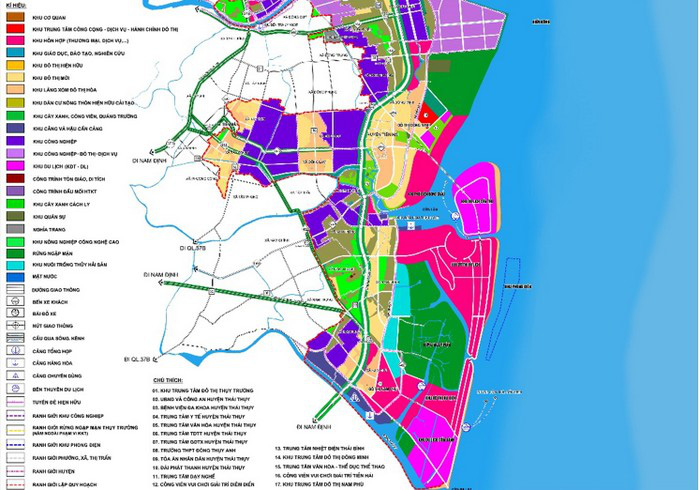   Quy hoạch chi tiết tỉ lệ 1/2.000 Khu đô thị, du lịch Cồn Vành - Cồn Thủ. Ảnh: phuthanhgroup  