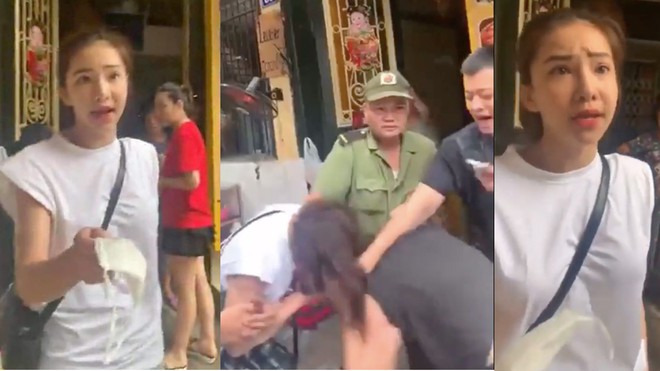 Đoạn video dài hơn 6 phút được chia sẻ cùng dòng trạng thái “vợ chồng Lưu Đê Ly - Huy DX vừa ẩu đả với anti-fan ở phố Hàng Buồm, giờ chắc yên vị ở phường rồi”.