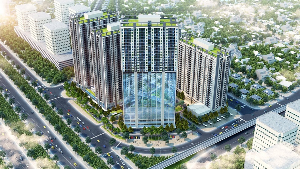 Phối cảnh dự án chung cư Thăng Long Capital.