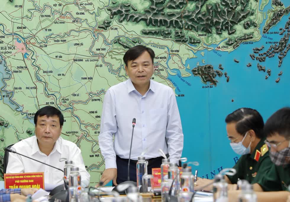 Thứ trưởng Nông nghiệp và Phát triển nông thôn Nguyễn Hoàng Hiệp phát biểu tại cuộc họp.