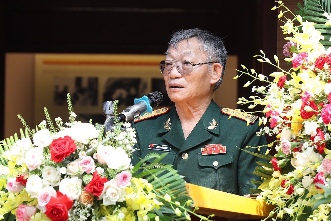 Ông Trần Tuấn Quảng, con trai đồng chí Trần Đăng Ninh phát biểu