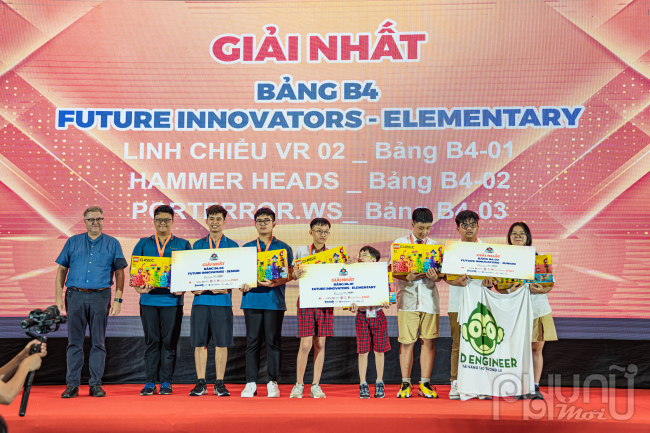 3 đội đạt giải nhất bảng B4 Future innovators-Elementary