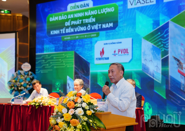 PGS.TS Lưu Đức Hải - Chủ tịch Hội Kinh tế Môi trường Việt Nam phát biểu khai mạc