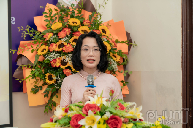 PGS.TS Phạm Thị Thanh Ngà - Viện trưởng Viện Khoa học KTTV&BĐKH phát biểu nhận nhiệm vụ Chi hội trưởng.