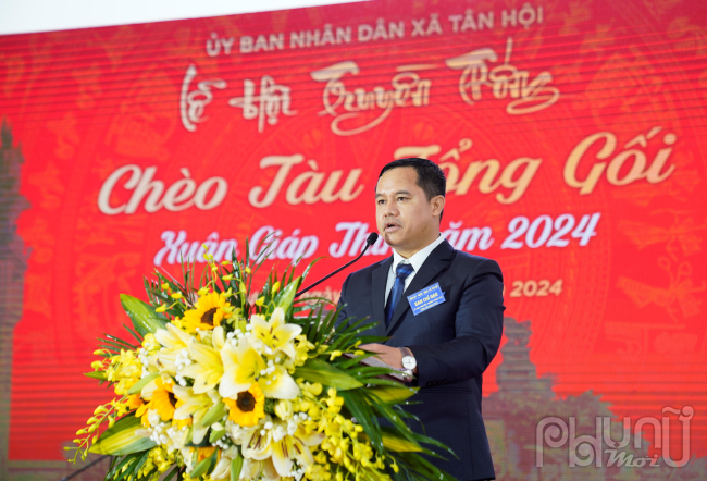 Ông Đỗ Văn Mười, Phó Bí thư Đảng ủy, Chủ tịch Ủy ban nhân dân xã Tân Hội 