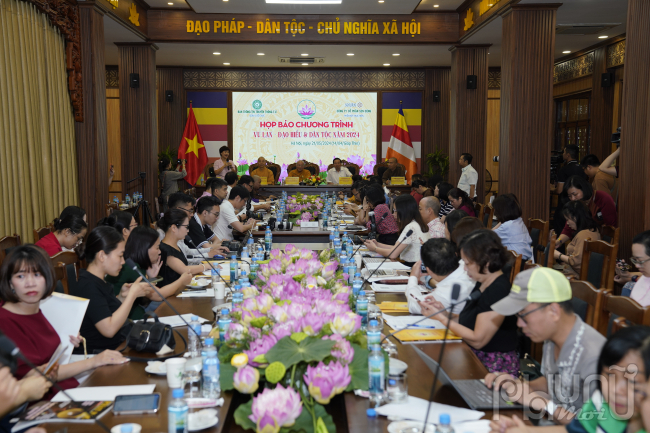 Quang canh họp báo Vu Lan - Đạo hiếu & Dân tộc năm 2024
