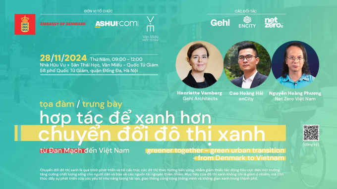 Tọa đàm ‘Chuyển đổi đô thị xanh – từ Đan Mạch đến Việt Nam (Ảnh: Đại sứ quán Đan Mạch tại Việt Nam)