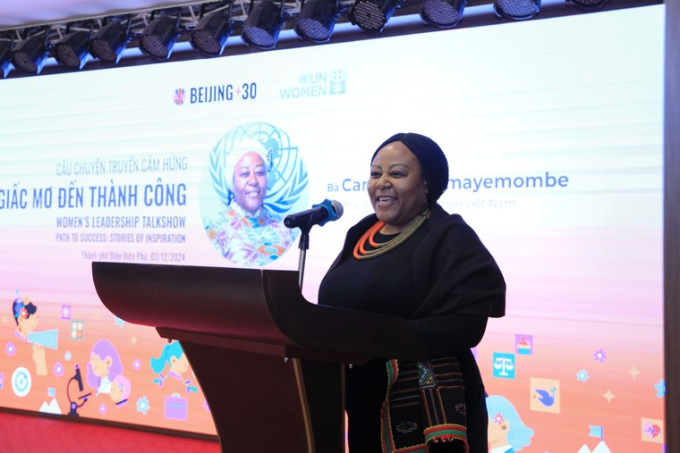 Bà Caroline Nyamayemombe, Trưởng đại diện UN Women Việt Nam: Ảnh TCNN