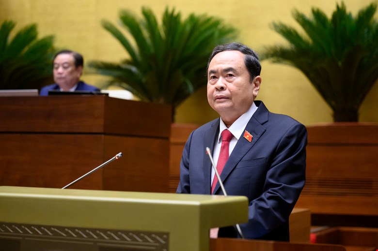 Chủ tịch Quốc hội Trần Thanh Mẫn phát biểu khai mạc. Ảnh: Media.quochoi