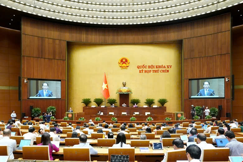 Toàn cảnh phiên họp sáng ngày 7/5. Ảnh: VPQH