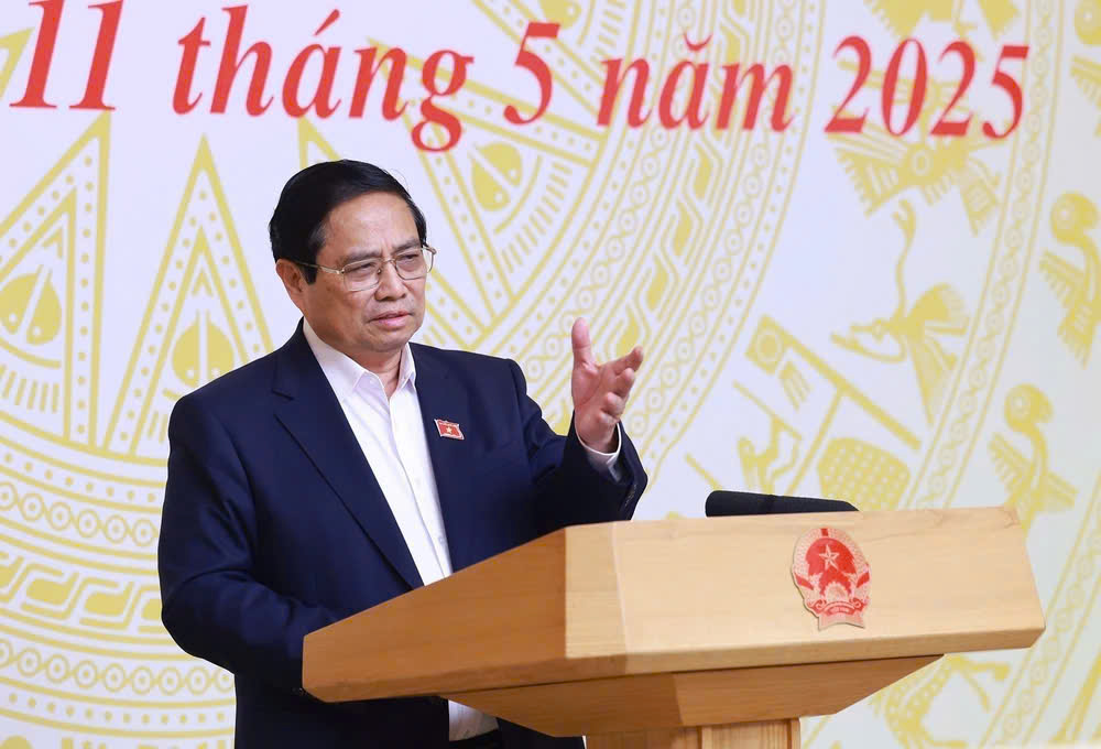 Thủ tướng Phạm Minh Chính phát biểu kết luận. (Ảnh: Dương Giang/TTXVN)