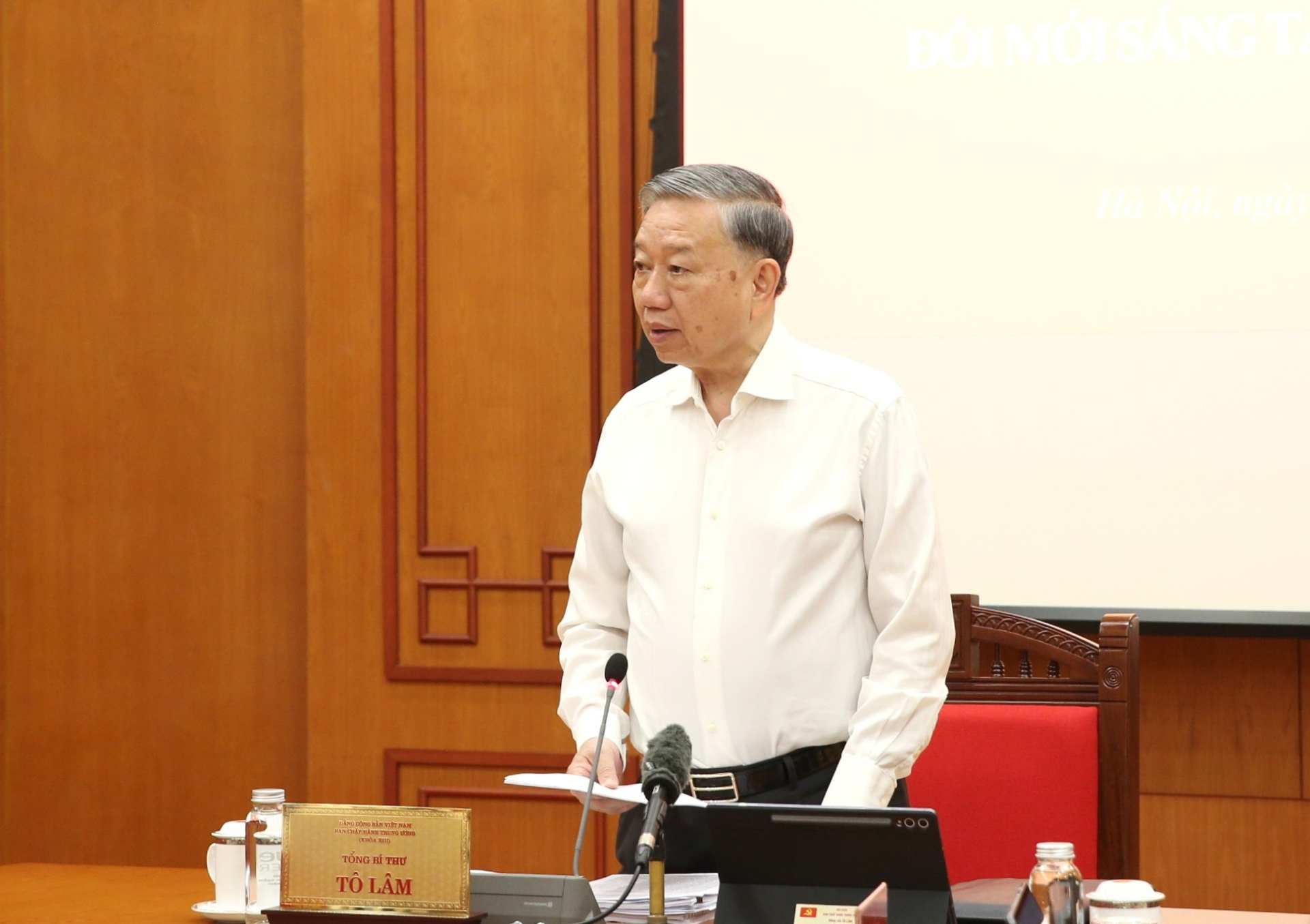 Tổng Bí thư Tô Lâm chủ trì phiên họp. Ảnh: VGP.