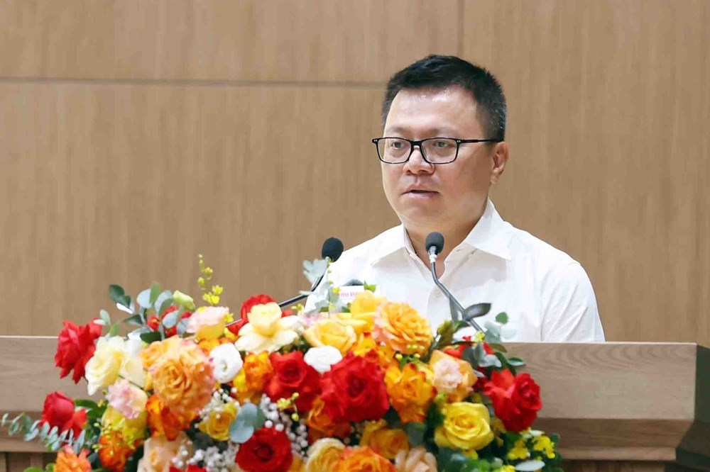 ông Lê Quốc Minh – Ủy viên Ban Chấp hành Trung ương Đảng, Phó Trưởng Ban Tuyên giáo - Dân vận Trung ương, Tổng Biên tập Báo Nhân Dân, Chủ tịch Hội Nhà báo Việt Nam. Ảnh: TTXVN