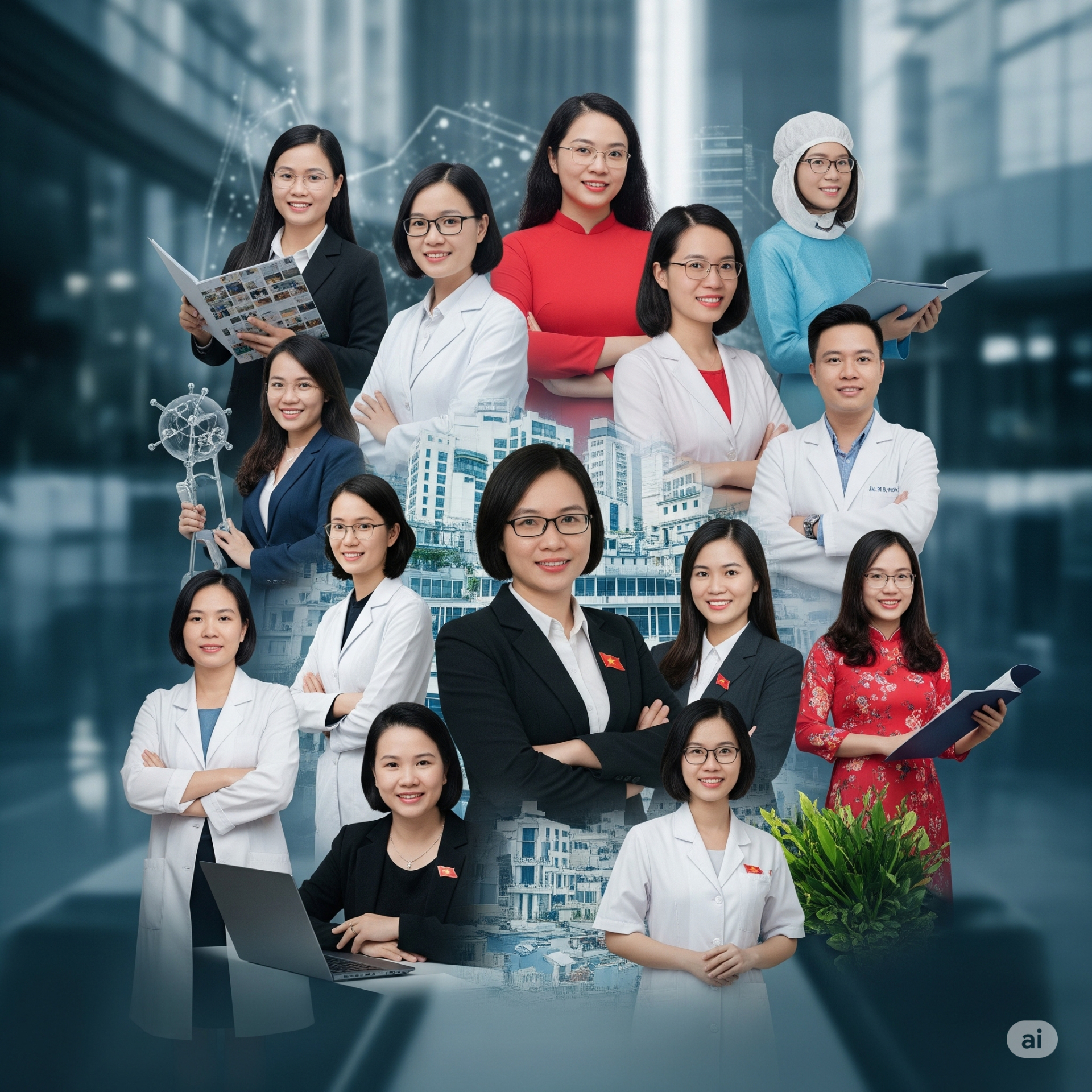 Hoàn thiện chính sách, pháp luật tạo cơ hội cho nữ trí thức phát huy vai trò sáng tạo và phát triển trong tình hình mới. Ảnh minh họa được tạo bởi AI