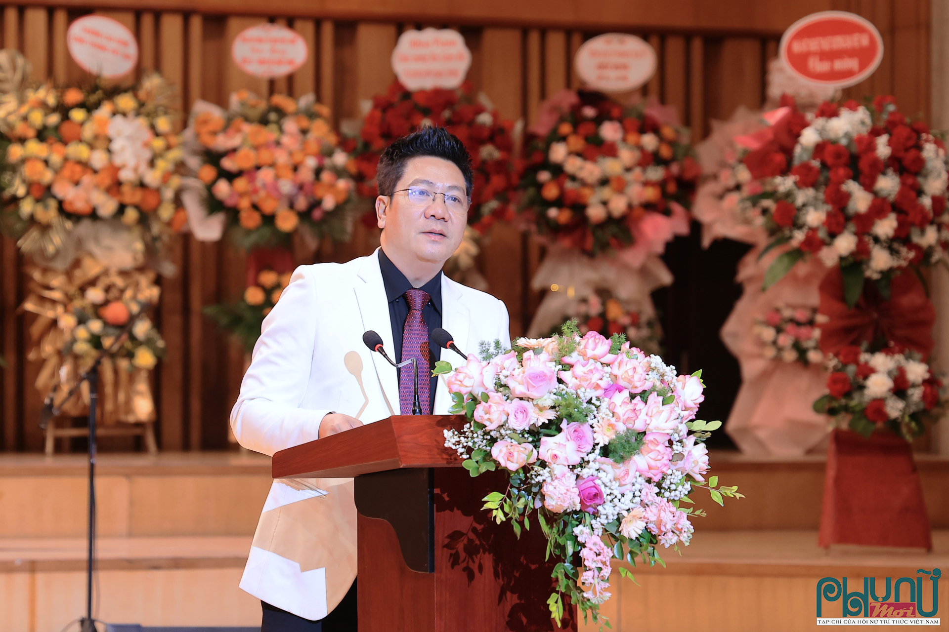 TS.NSND Đỗ Quốc Hưng, Giám đốc Học viện Âm nhạc Quốc gia Việt Nam phát biểu tại buổi lễ