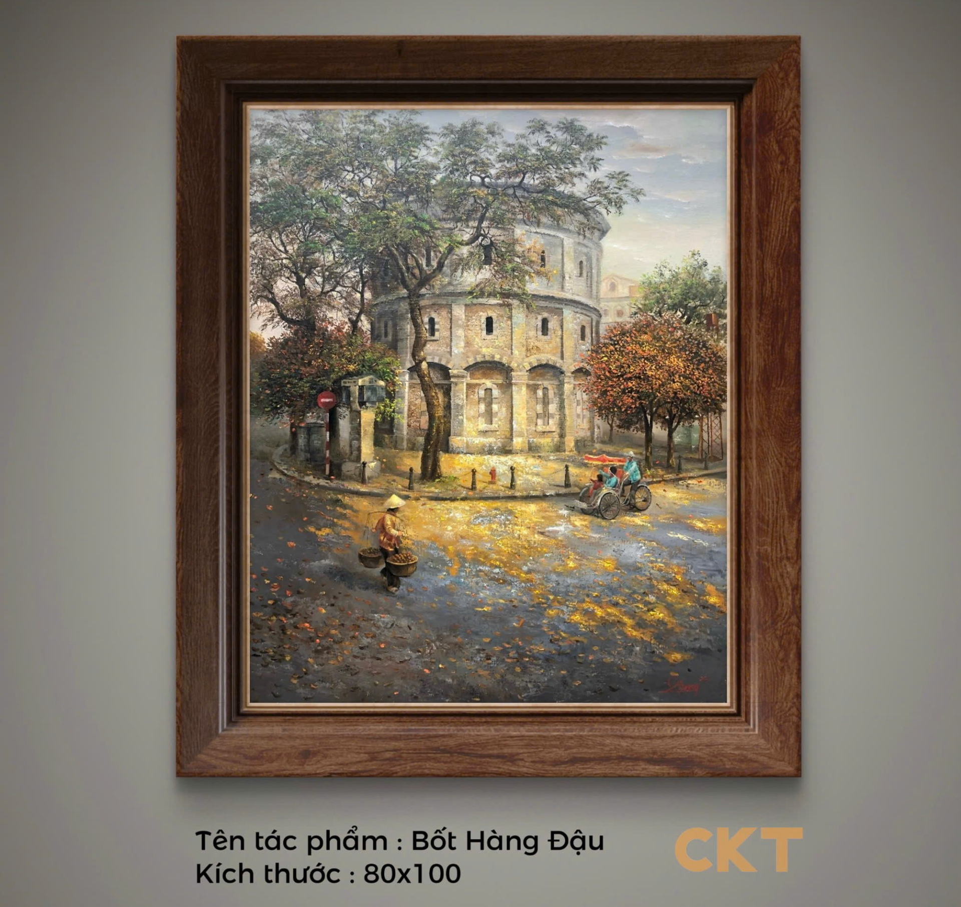 Tác phẩm Bốt Hàng Đậu do họa sĩ Quách Chiến Thắng sáng tác