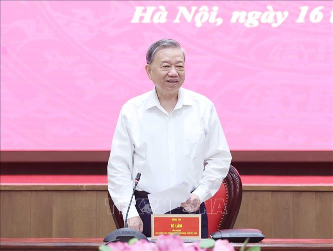 Tổng Bí thư Tô Lâm: Định hình một tầm nhìn mới cho Thủ đô trong thời đại mới. Ảnh: TTXVN