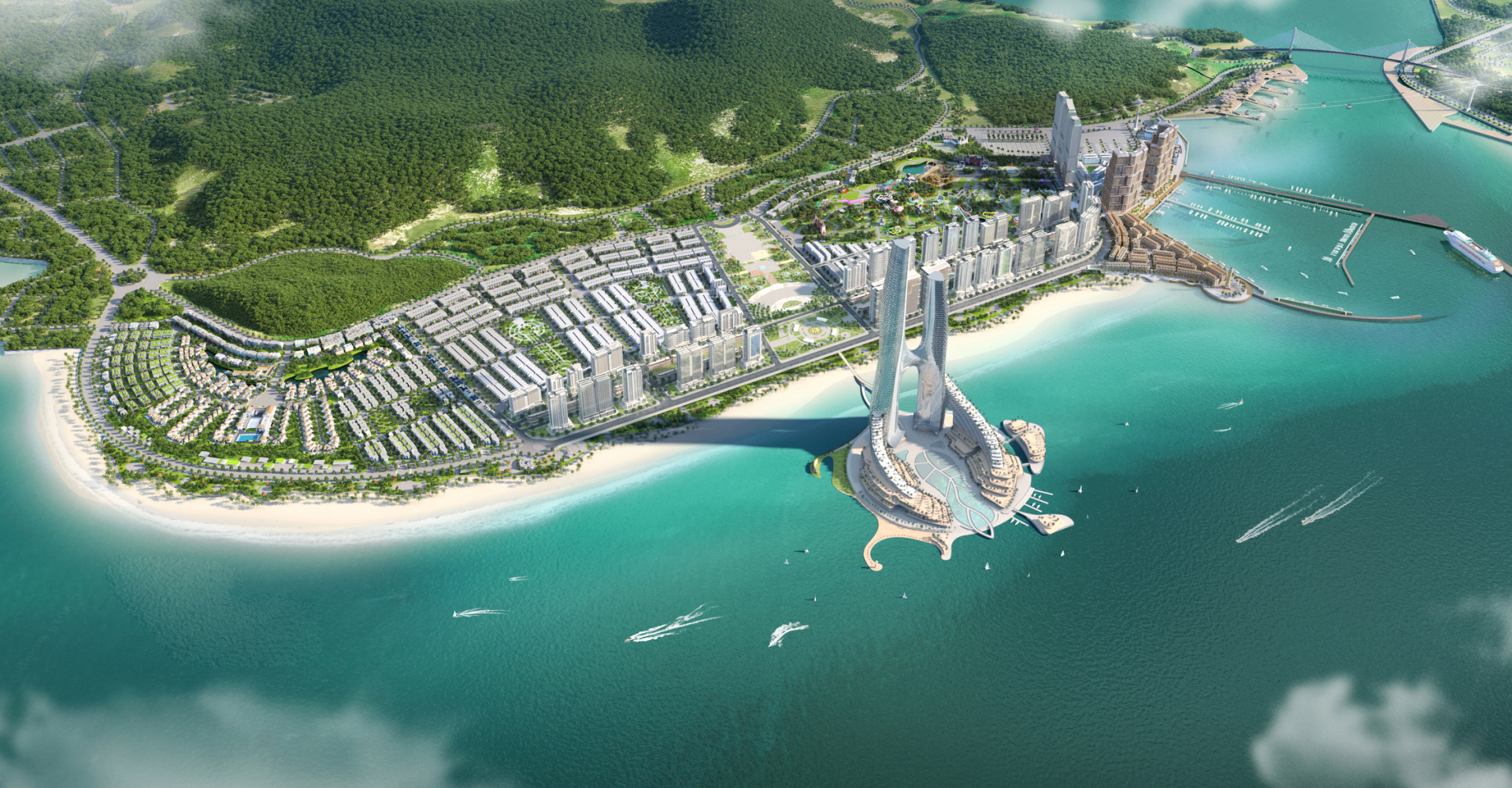 Sun Elite City hội tụ đủ các yếu tố để kích hoạt “kinh tế đêm” bên vịnh di sản. Ảnh: Sun Property