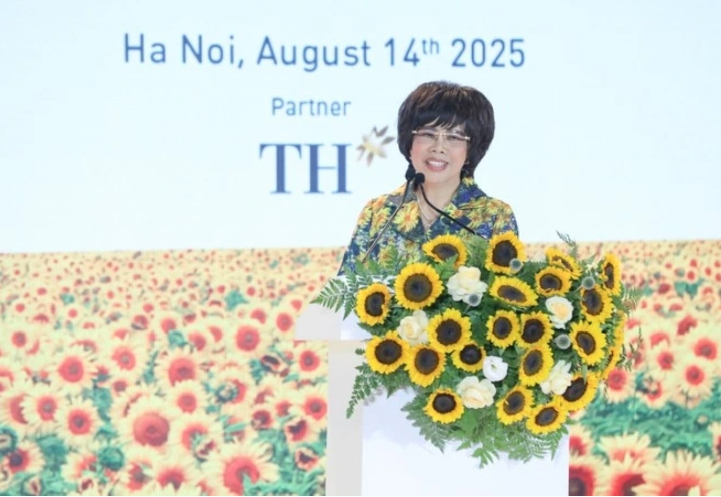 Anh hùng Lao động Thái Hương - Nhà sáng lập Tập đoàn TH. Ảnh: VOV