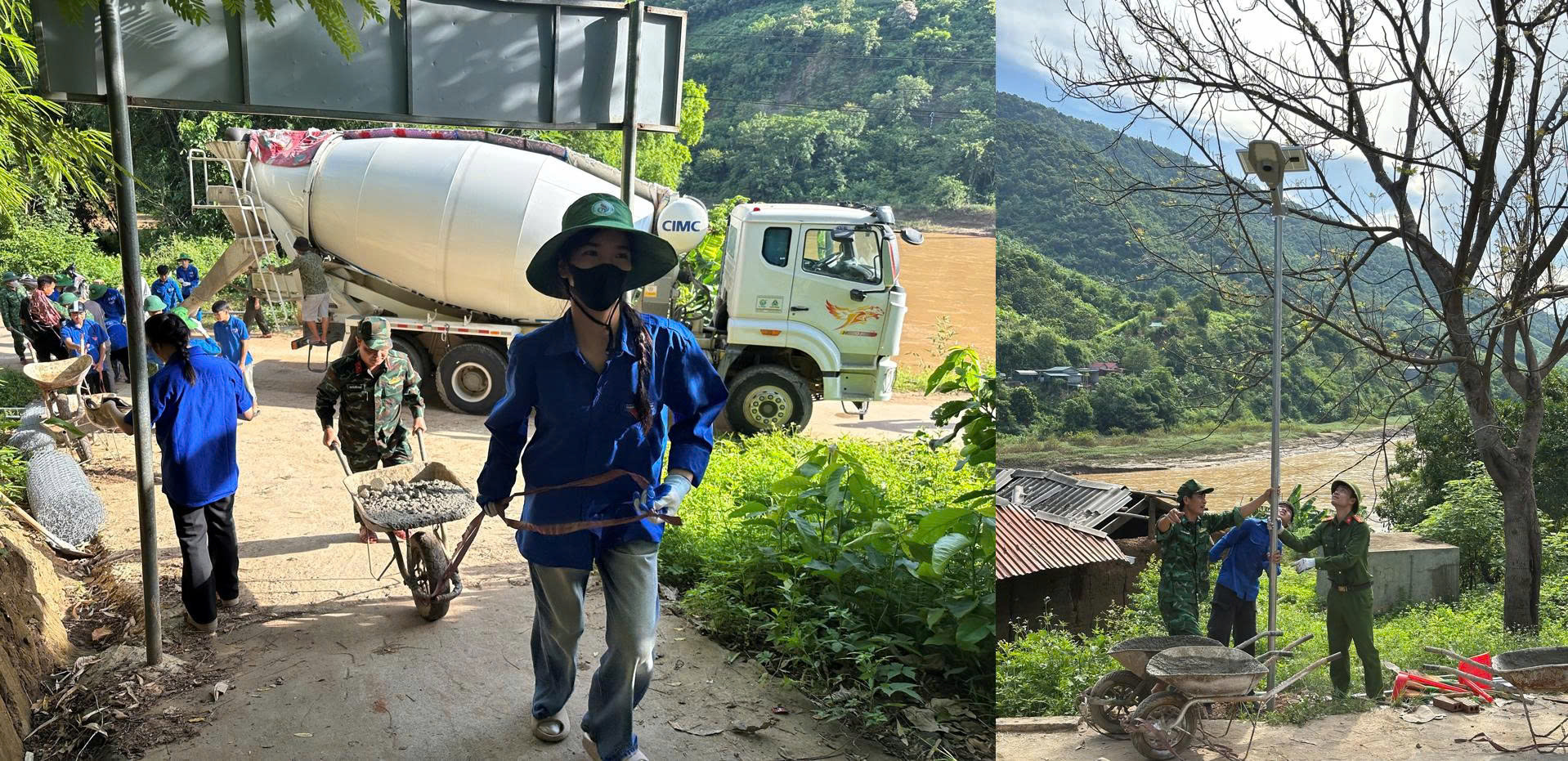 Sinh viên tình nguyện của Trường ĐH Tài nguyên & Môi trường thực hiện những công trình góp phần cải tạo môi trường sống cho người dân.