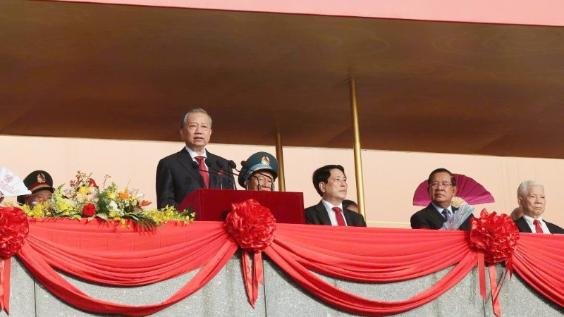 Tổng Bí thư Tô Lâm đọc Diễn văn Kỷ niệm 80 năm Cách mạng Tháng Tám thành công và Quốc khánh 2/9. Ảnh: BND