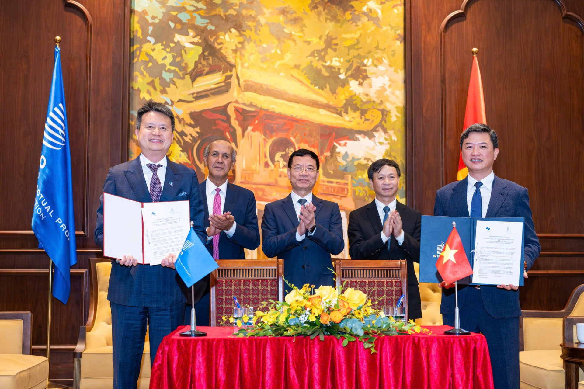 Cục Sở hữu trí tuệ và Tổ chức Sở hữu trí tuệ thế giới (WIPO) ký kết Bản ghi nhớ hợp tác trong lĩnh vực sở hữu trí tuệ - Ảnh: VGP