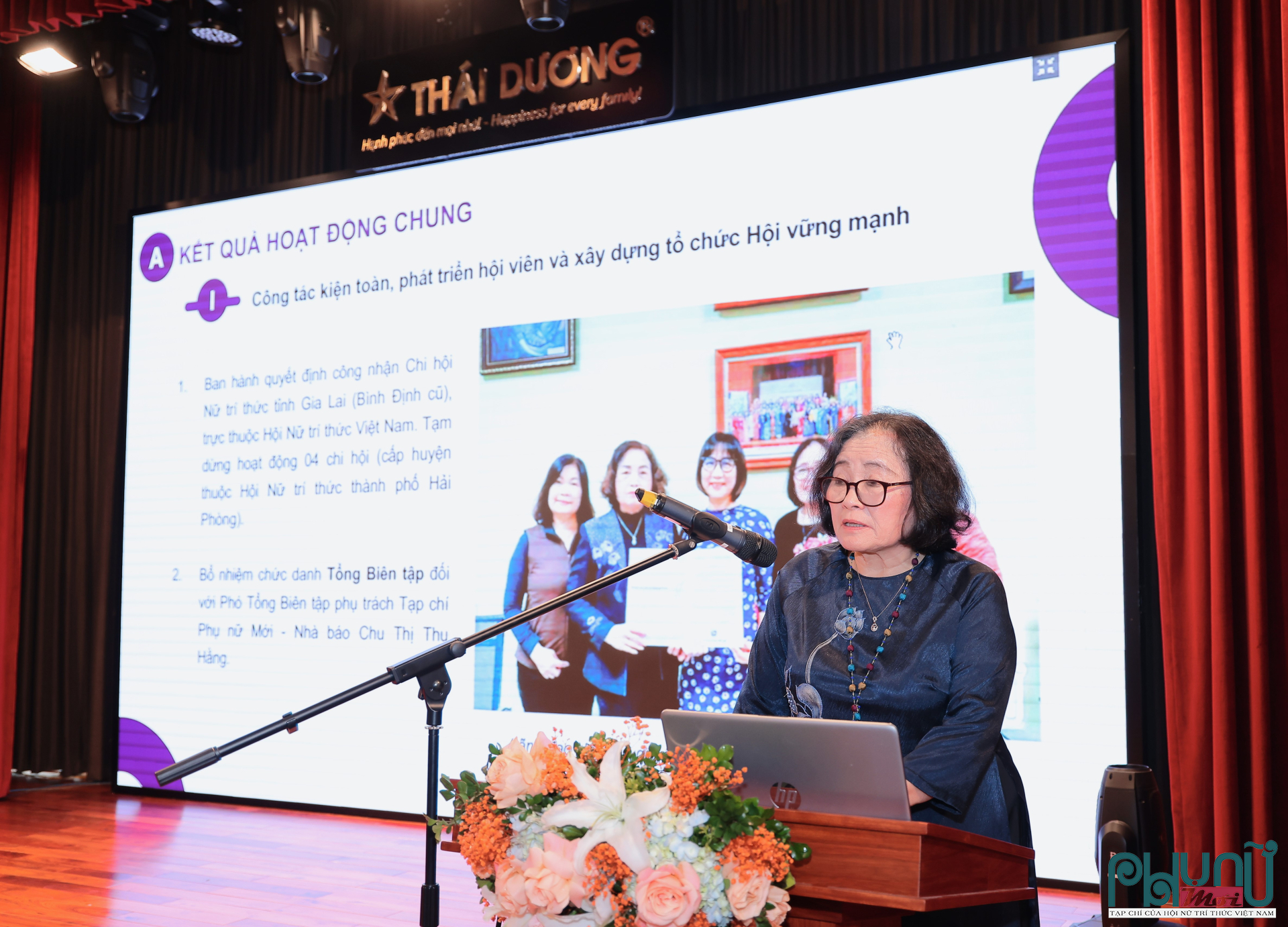 TS. Phạm Thị Mỵ, Phó Chủ tịch Thường trực Hội thông qua báo cáo tổng kết năm 2025, phương hướng, nhiệm vụ năm 2026.