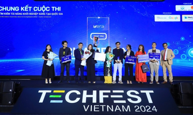 Chung kết cuộc thi Tìm kiếm Tài năng Khởi nghiệp sáng tạo Quốc gia Techfest Việt Nam năm 2024. Ảnh: VGP