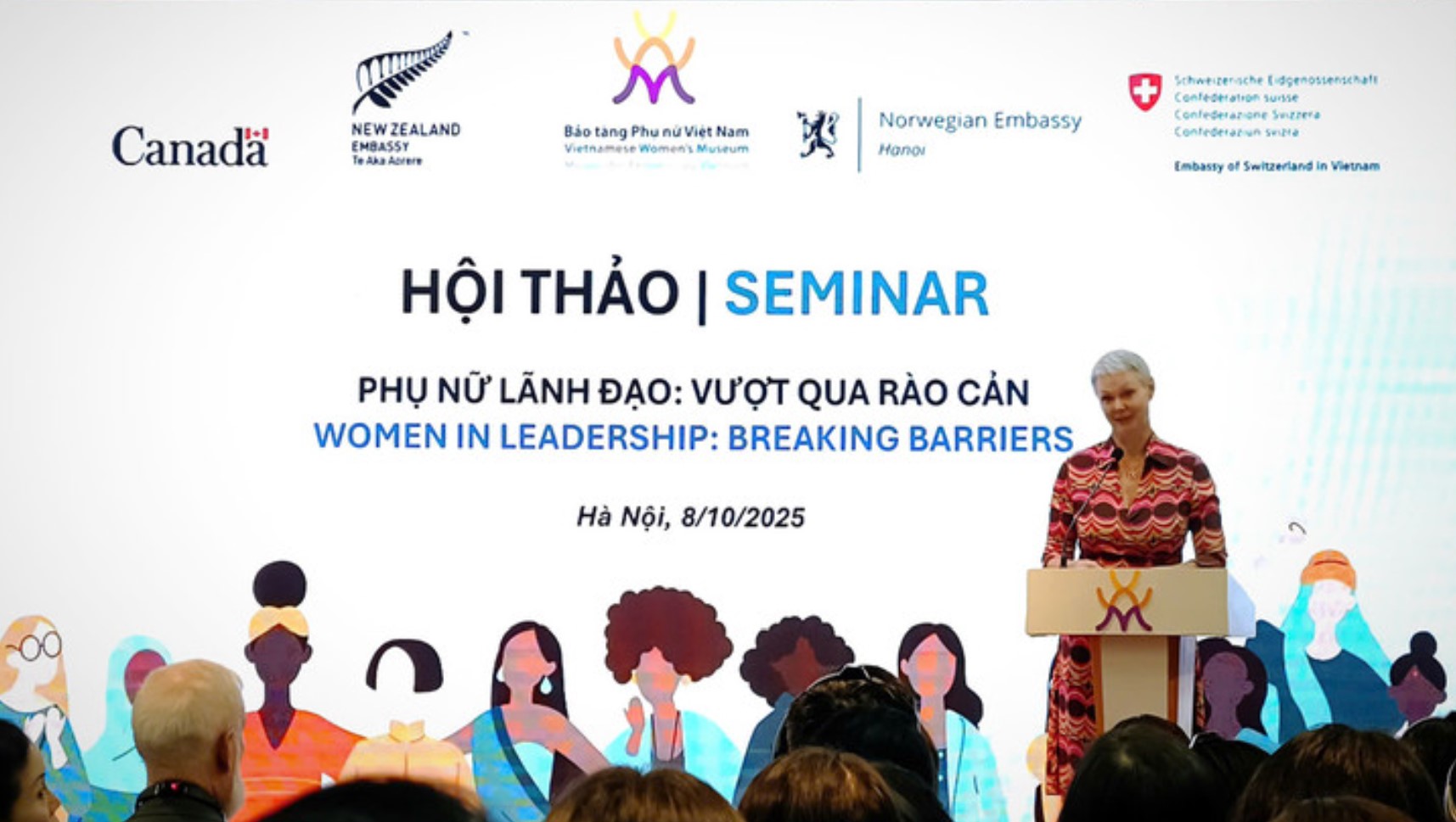 Đại sứ Na Uy tại Việt Nam, bà Hilde Solbakken chia sẻ tại Hội thảo. Ảnh: Hoài Nam