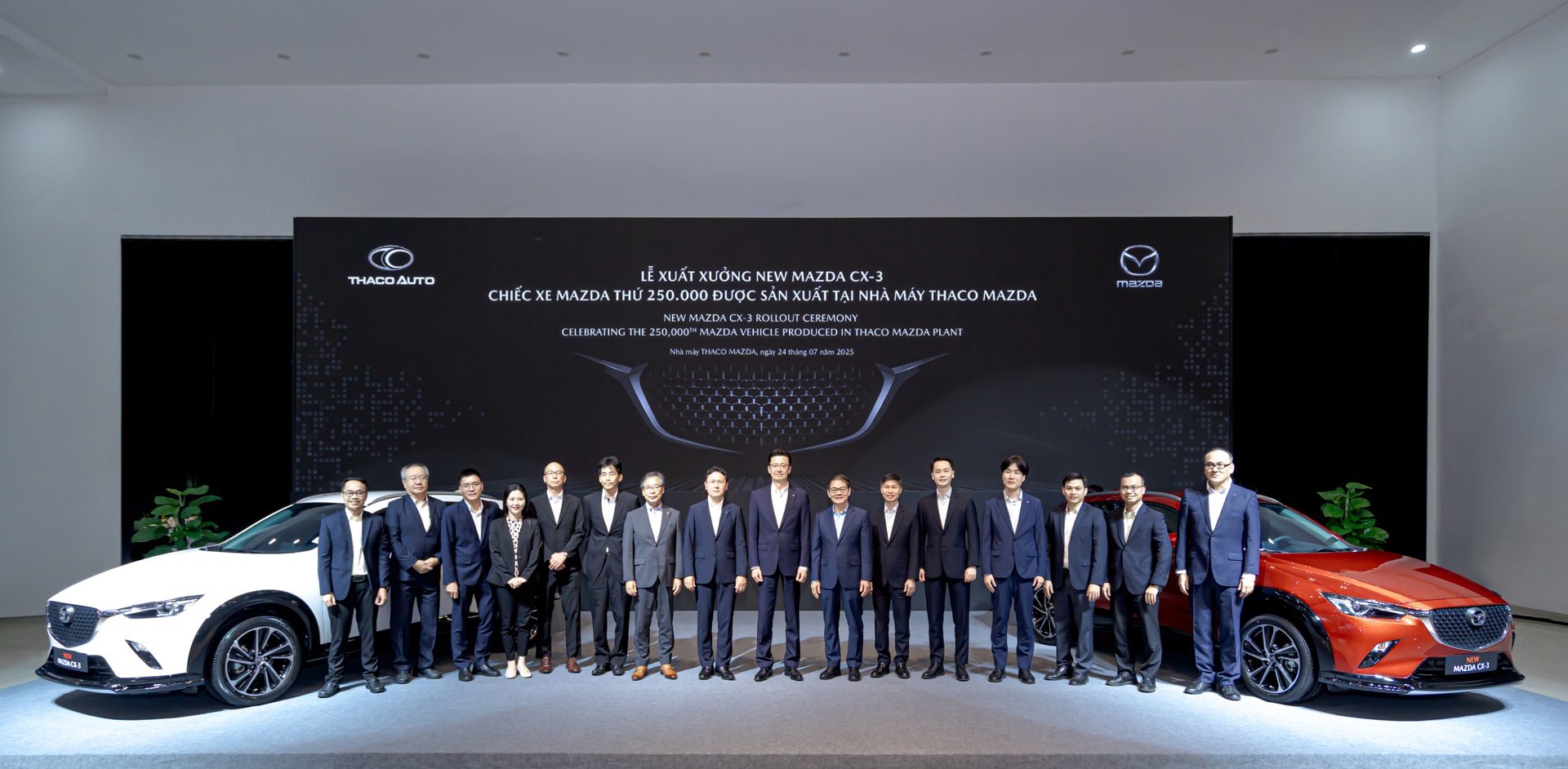 Lễ xuất xưởng New Mazda CX-3 diễn ra vào tháng 7/2025. Ảnh: THACO Group